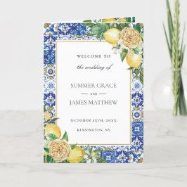 Programa Lemon Floral Greenery Azure Mosaic Azulejos Casame