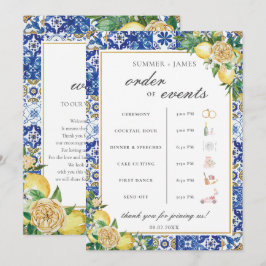 Programa Lemons Greenery Casamento Ordem de Boas-vindas