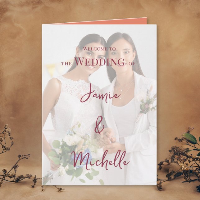 Programa Lesbian Wedding Photo Pride Flag Gradient (Criador carregado)