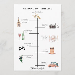 Programa Linha Cronológica de Casamento Ilustrada do Marinh
