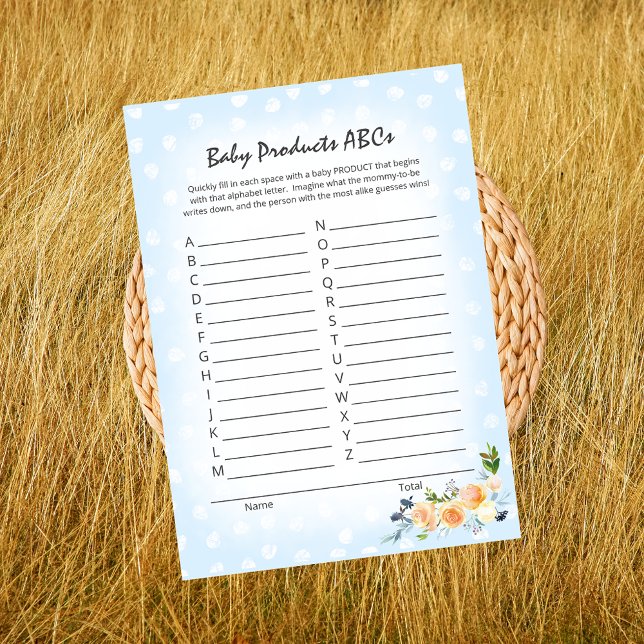 Programa Lion Cub Floral Blue Baby Produto ABC Jogo de Chá  (Criador carregado)