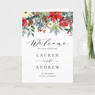 Programa Livreto De Casamento De Watercolor Festivo Floral