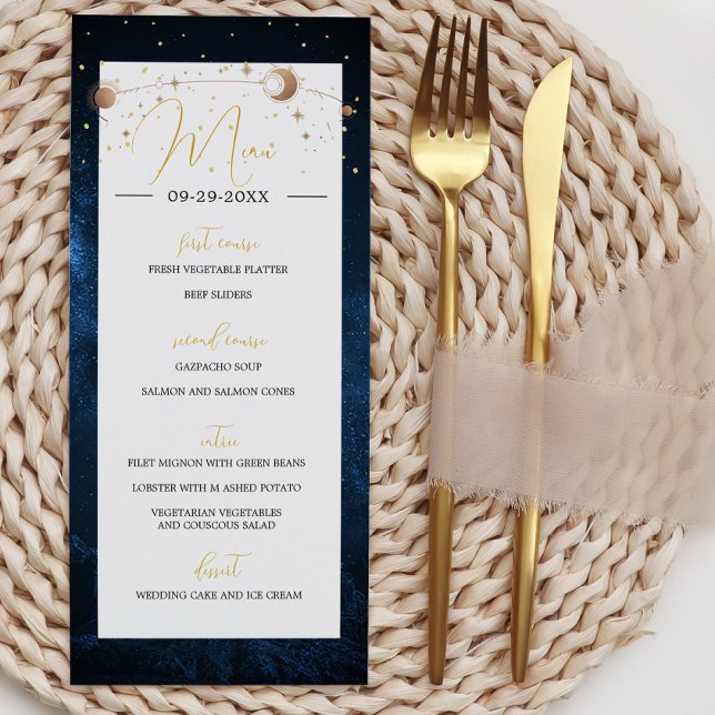 Programa Lua Stars Celestial Sky Casamento Elegante Moderno (Criador carregado)