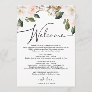 Programa Magnolia Cotton Wedding Carta Itinerária de Boas-v