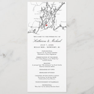 Programa Mapa de RI do Newport para Casamento Branco e Negr