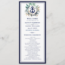Marinho Anchor Monograma Greenery Wreath Casamento