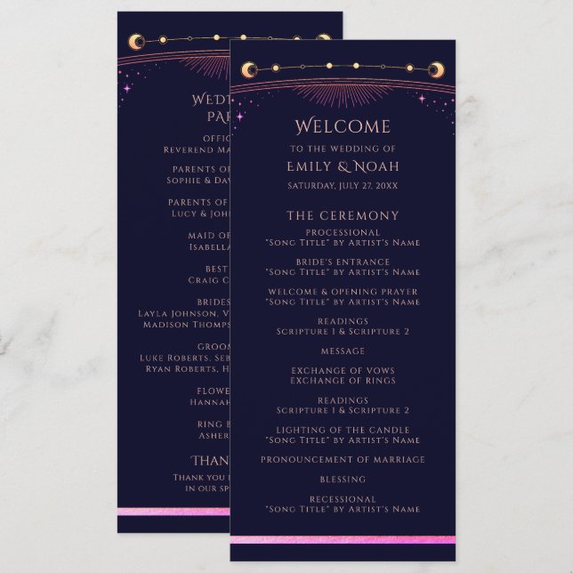 Programa Marinho Arco-Íris  Azul Sol Lua Estrelas Espaço (Frente/Verso)