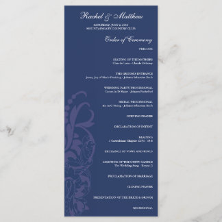 Programa marinho Blue Floral Weding
