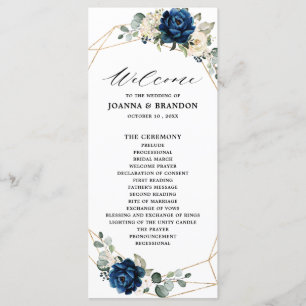 Programa Marinho Dourado Champanhe Branco Casamento Geométr