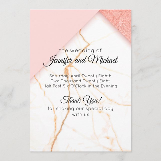 Programa Mármore rosa moderno e Dourado (Frente)