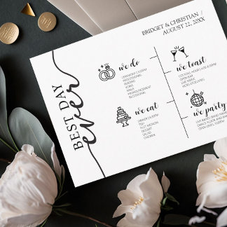 Programa Melhor dia do casamento elegante moderno