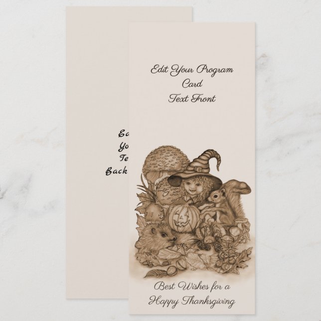 Programa Melhores Desejos para uma Feliz Ação de Graças (Frente/Verso)