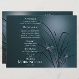 Programa Menu Casamento | Dragonfly Teal Dusty