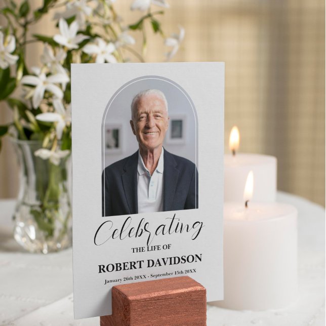 Programa Mesa de Fotografia Personalizada Funeral (Funeral program design template)