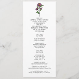 Programa Minimalista de Casamento de Aster Roxo