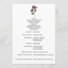 Programa Minimalista de Casamento de Aster Roxo