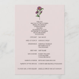 Programa Minimalista de Casamento de Aster Roxo