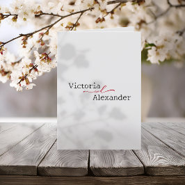 Programa Minimalista Elegante Com Casamento De Acentos Verm