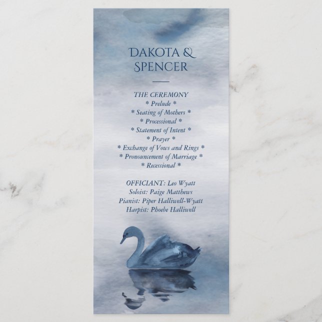 Programa Mistura Reflexões | Casamento de Dusty Blue Swan L (Frente)