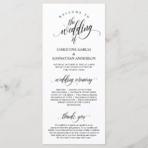 Programa Modern Black Script, Cerimônia de Casamento