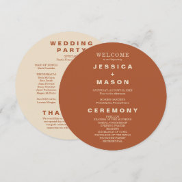 Programa Modern Boho Earth Tone Circle Weding