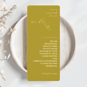 Programa Modern Colorblock Wedding Amarelo escur