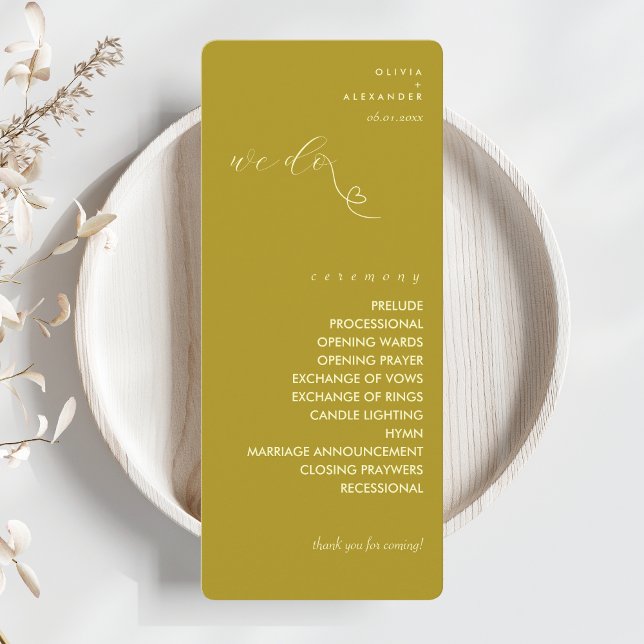 Programa Modern Colorblock Wedding | Amarelo escur (Criador carregado)