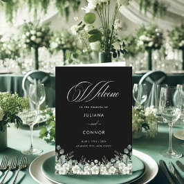 Programa Modern Emerald Greenery Wedding
