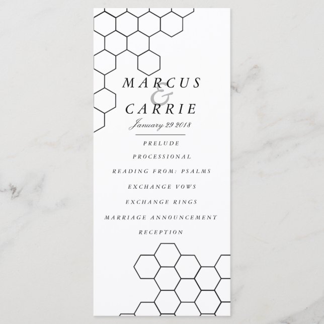 Programa Modern Honeycomb Wedding (Frente)