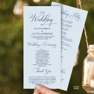 Programa Moderna Ordem de Cerimônia de Casamento Elegante e