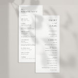 Programa Moderno de Casamento Chic Script Minimali<br><div class="desc">Estes programas de casamento simples, mas elegantes serão o toque perfeito no seu casamento! Apresentando fontes serif e sans-serif limpas e simples com uma fonte de sotaque de script manuscrito. Personalize os programas com sua ordem de cerimônia exclusiva na frente e na festa de casamento no verso. E você pode...</div>