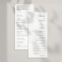 Programa Moderno de Casamento Chic Script Minimali