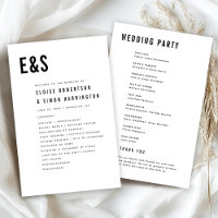 Programa Moderno de Casamento do Monograma Mínimo