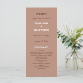 Programa Moderno de Casamento Mocha Brown