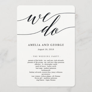 Programa Moderno de Cerimônia de Casamento