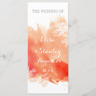 Programa moderno do casamento do recife de corais