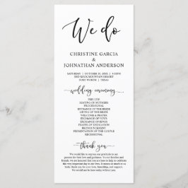 Programa Moderno elegante de Cerimônia de Casament