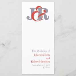 Programa Moderno Elegante de Cerimônia de Casament