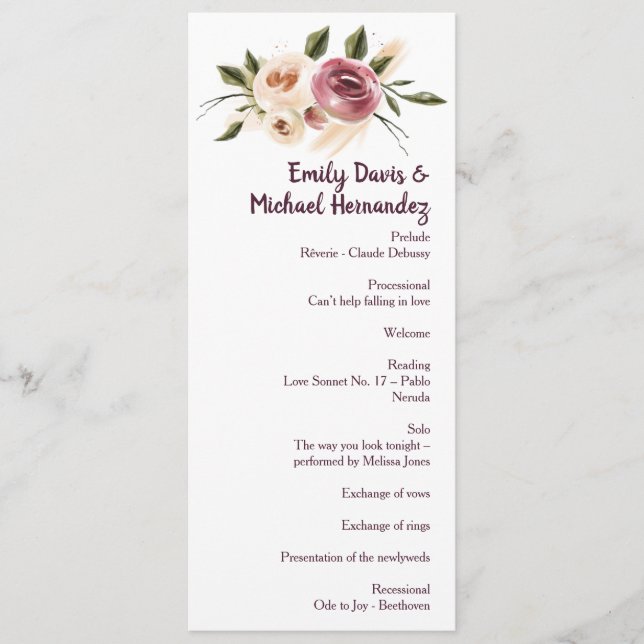 Programa Molho de Creme de Rosas Borgonha Suave (Frente)