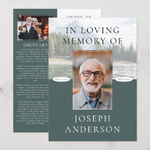 Programa Montanhas No Loving Memory Funeral Program