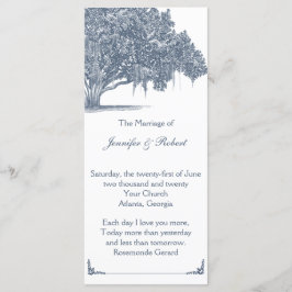 Programa Mossy Oak Tree in Blue Weding Program