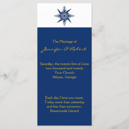 Programa Náutico de Casamento Amarelo Marinho de C