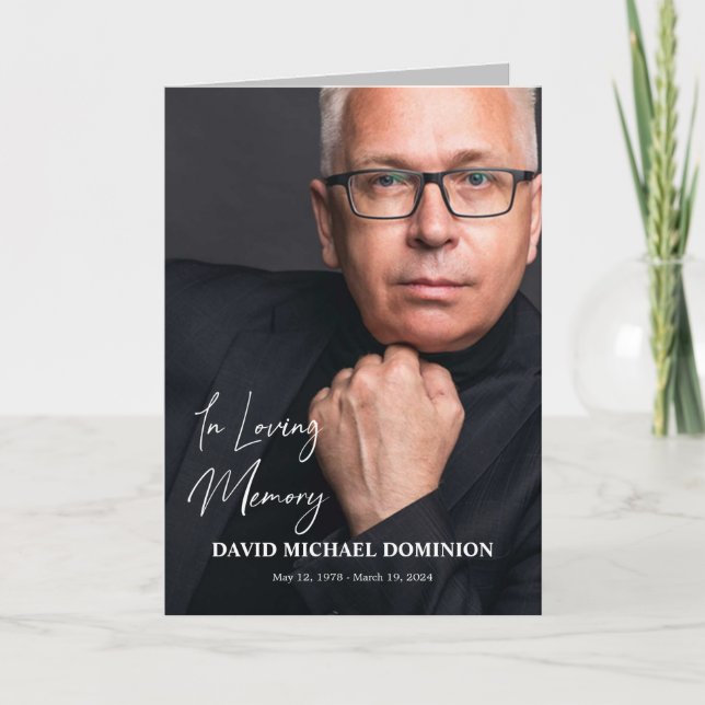 Programa No Loving Memory Cheio Photo Memorial Program (Frente)