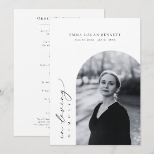 Programa No Loving Memory Funeral Order Of Service Program
