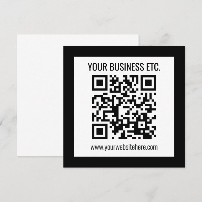 Programa Nome da sua empresa e código QR editável (Frente/Verso)