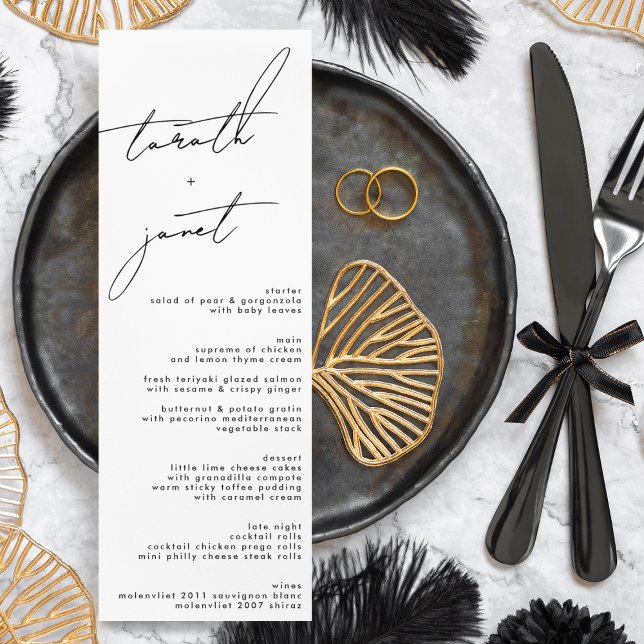 Programa NOMES Elegantes | Na moda Black & White Wedding (Criador carregado)