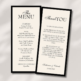 Programa Nota de Agradecimento de Casamento Black Ivory Old