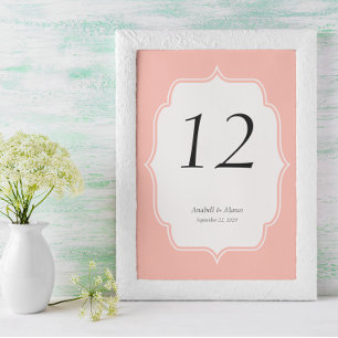 Programa Número da Mesa Casamento Melão Pêssego