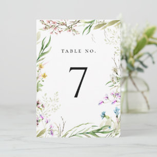 Programa Número da Tabela Botânica de Flor Selvagem Elegant