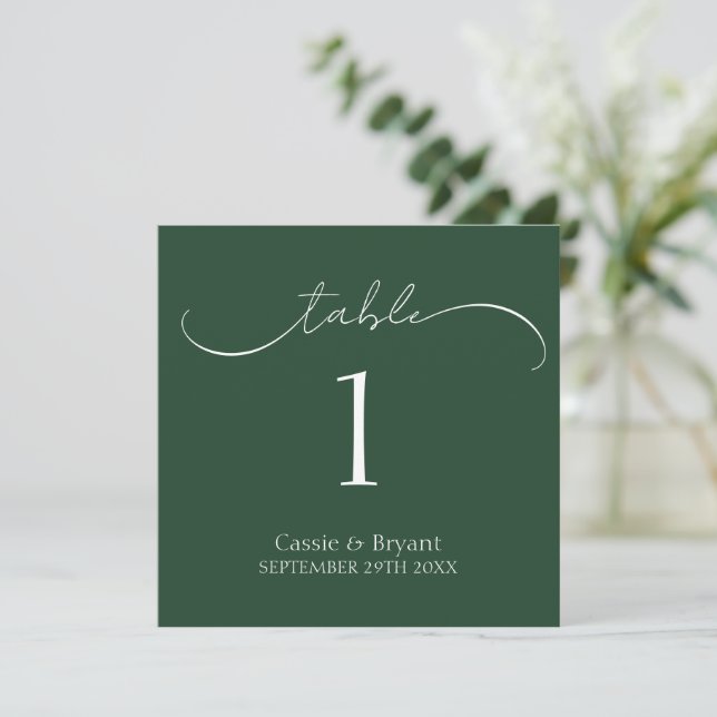 Programa Número da Tabela de Casamento de Script Verde do M (Em pé/Frente)